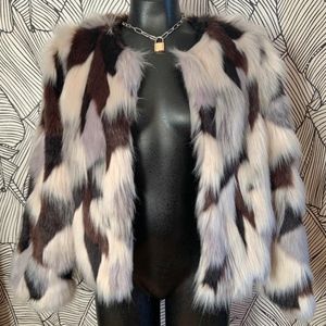 Faux Fur Multi Color Jacket